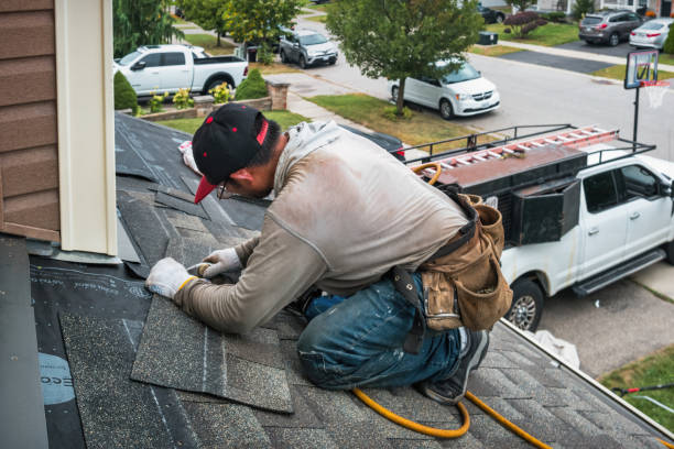 Professional Flat Roof Repair technician working in Dana, IA